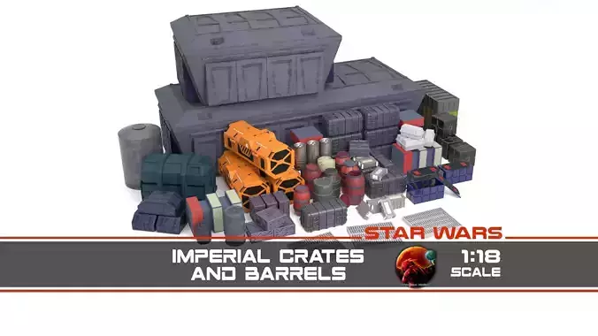 Imperial Crates and boxes Collection 1-18 scale Kenner Hasbro  