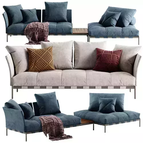 Saba Italia Pixel Light sofa set 1