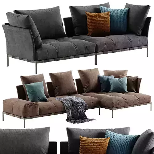 Saba Italia Pixel Light sofa set 2