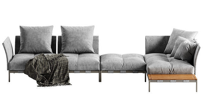 Saba Italia Pixel Light sofa set 3 3D model 5