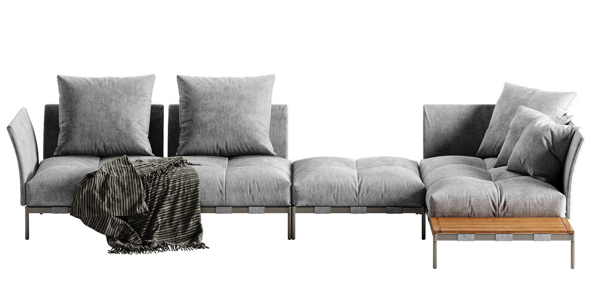 Saba Italia Pixel Light sofa set 3 3D model_4