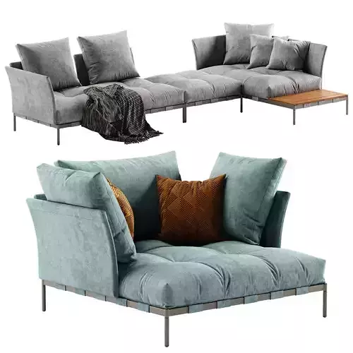 Saba Italia Pixel Light sofa set 3