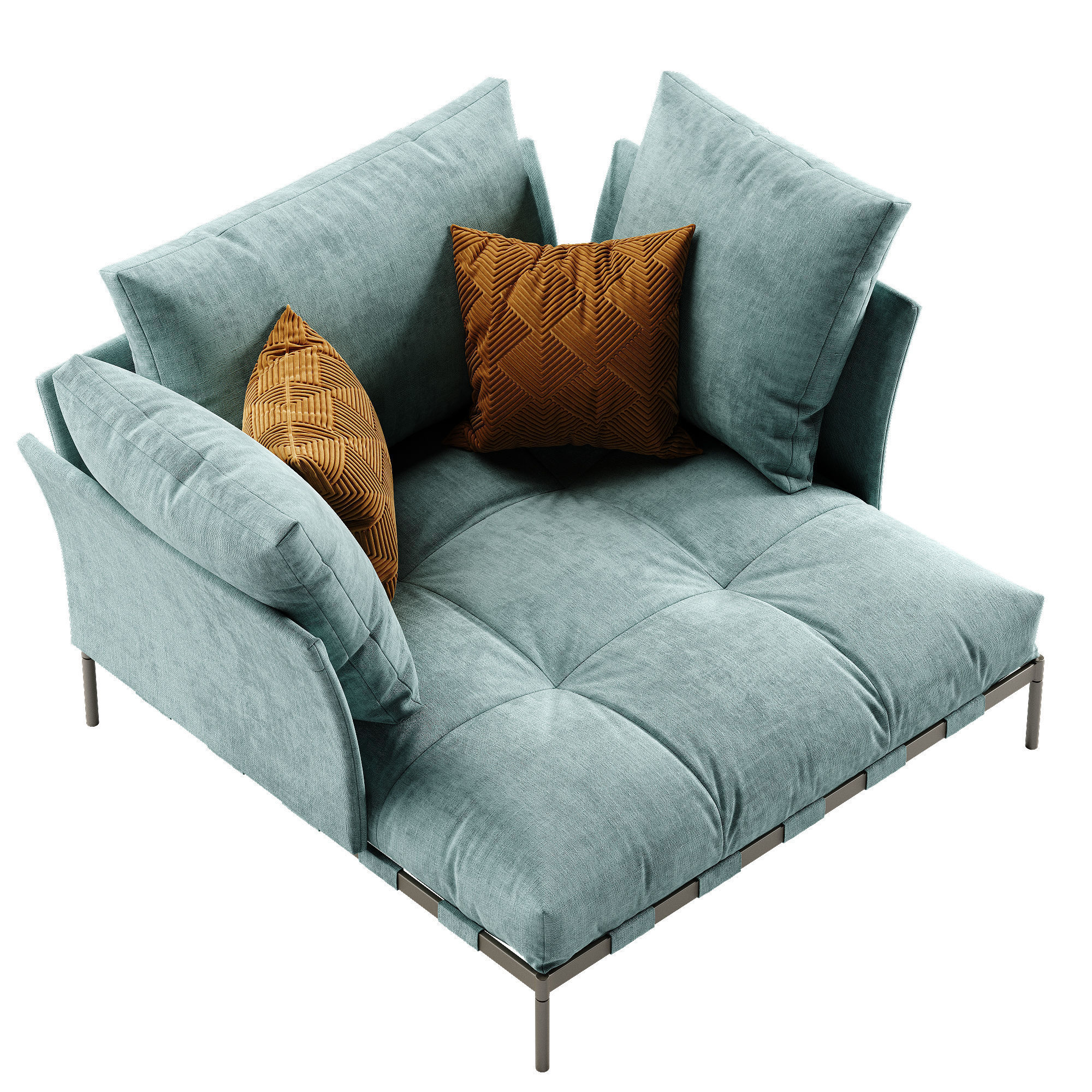 Saba Italia Pixel Light sofa set 3 3D model_11