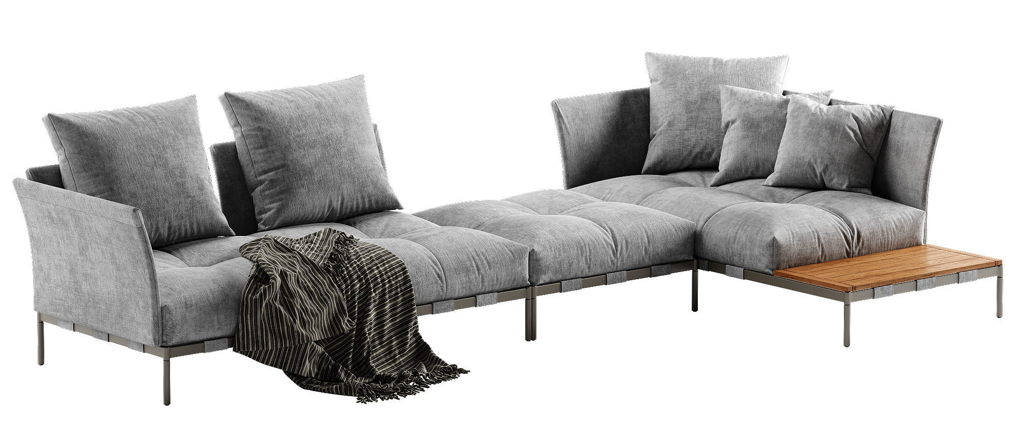 Saba Italia Pixel Light sofa set 3 3D model_9