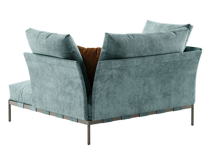 Saba Italia Pixel Light sofa set 3 3D model 2