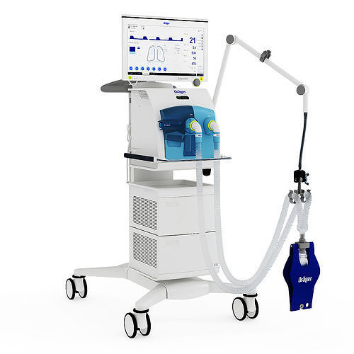 Ventilation system Draeger Evita V800 3D model