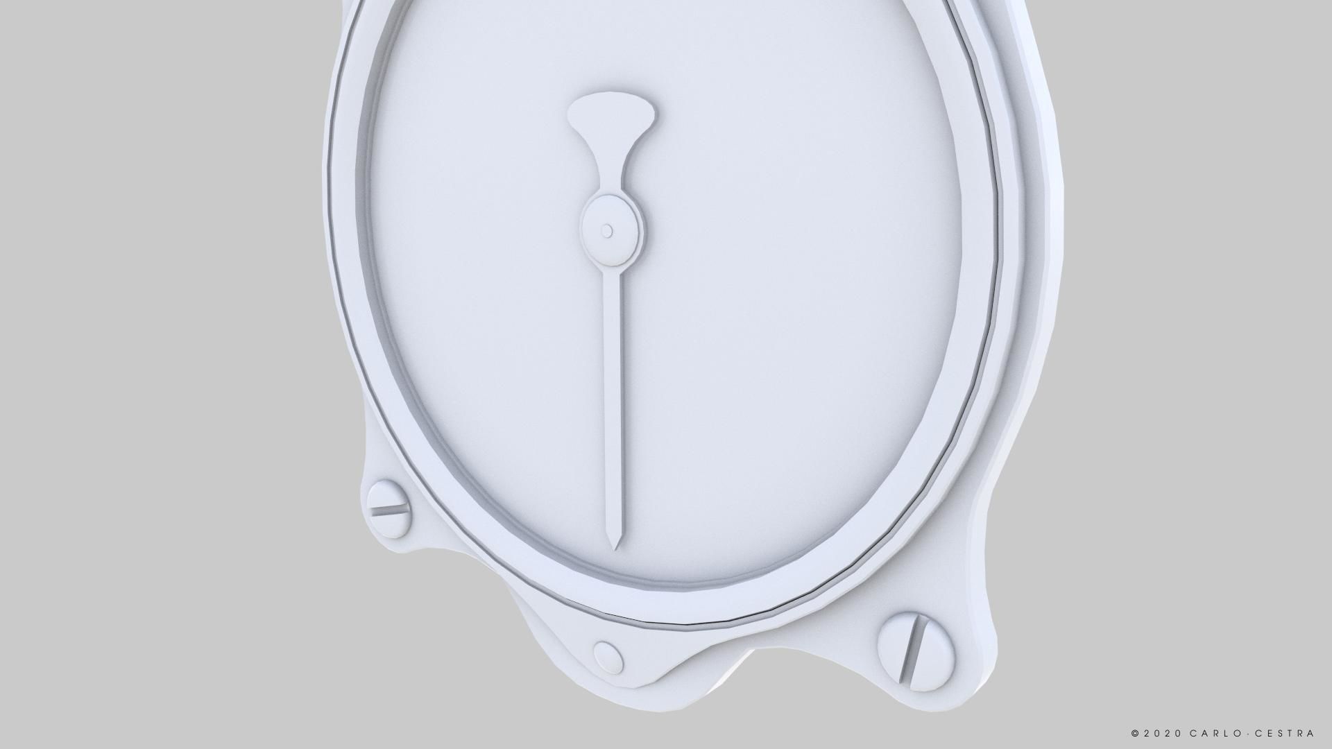 GERMAN AIRSPEED INDICATOR Low-poly 3D model_12