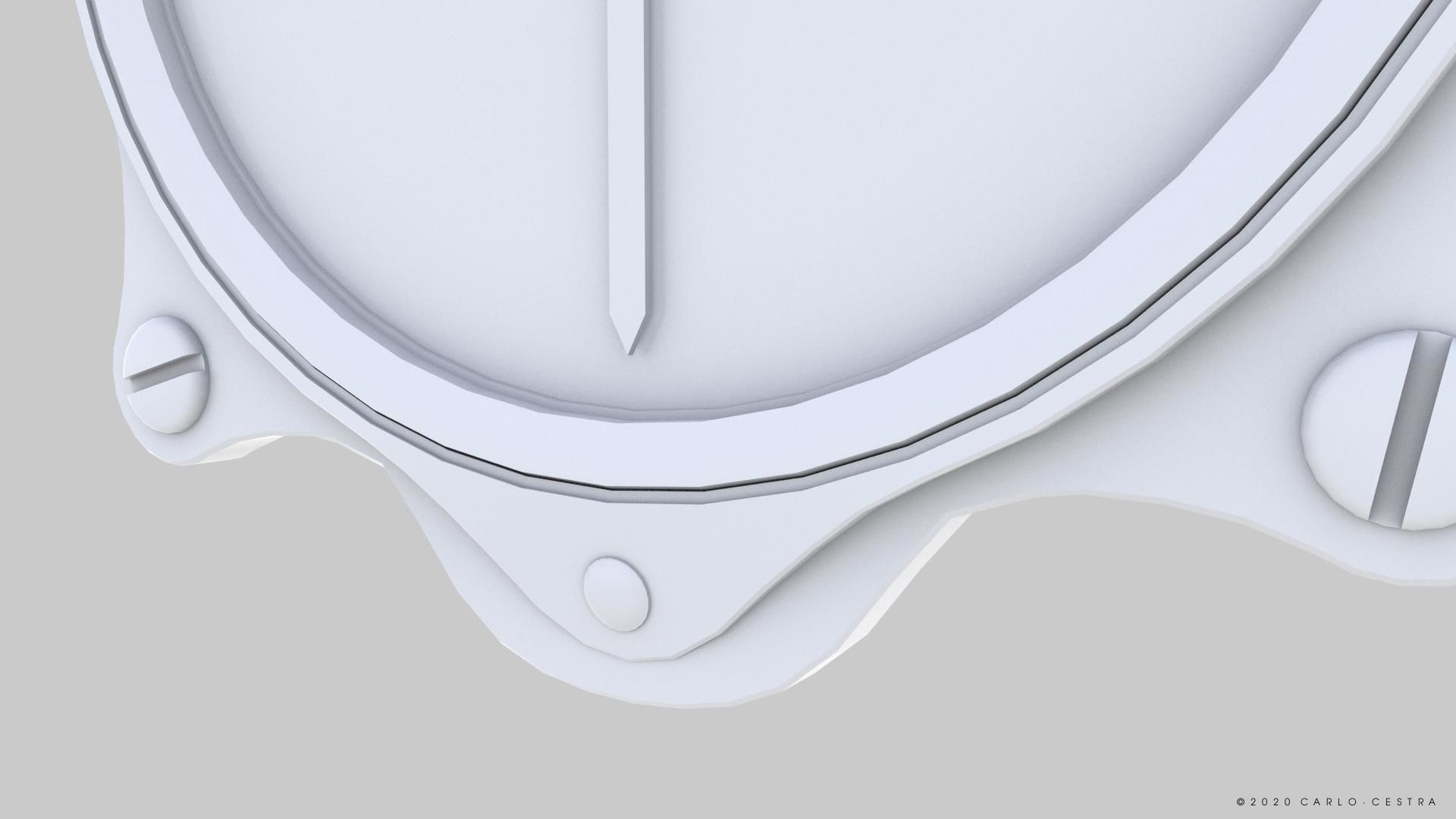 GERMAN AIRSPEED INDICATOR Low-poly 3D model_14