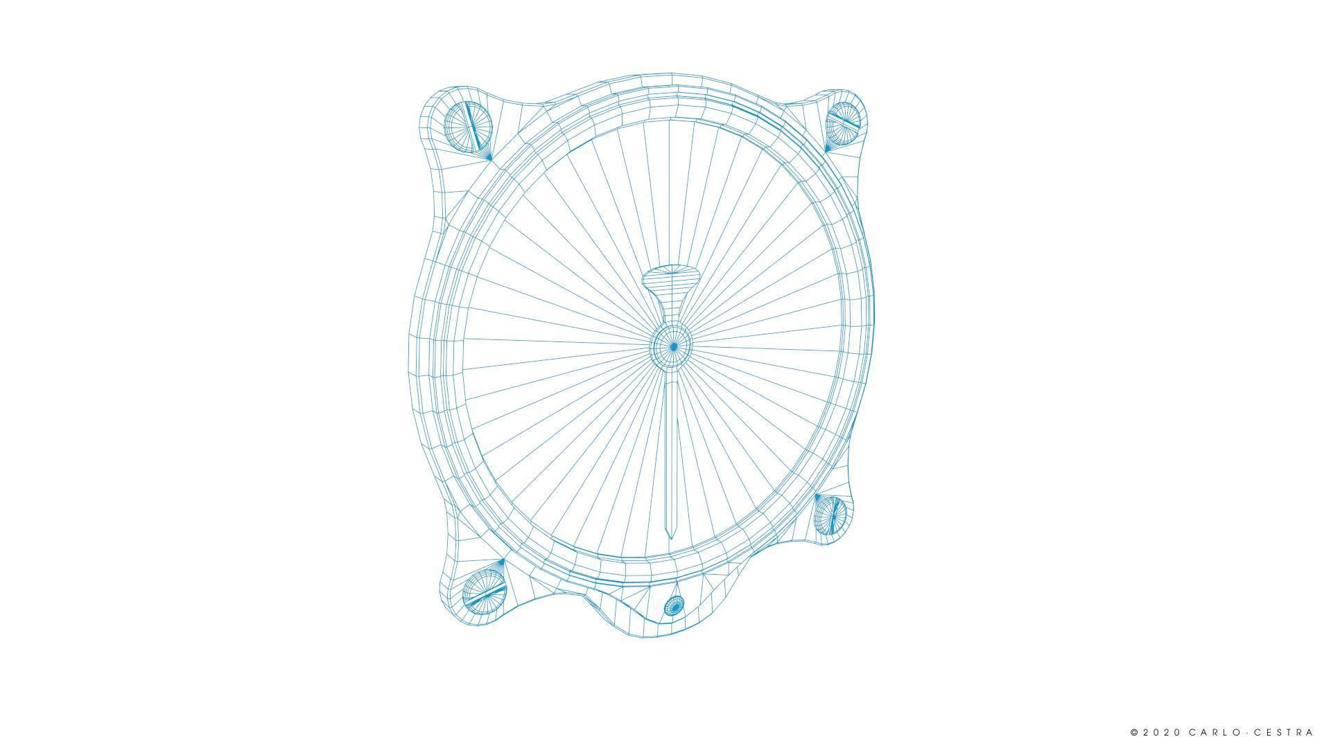 GERMAN AIRSPEED INDICATOR Low-poly 3D model_15