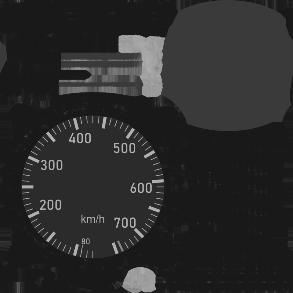 GERMAN AIRSPEED INDICATOR Low-poly 3D model_9