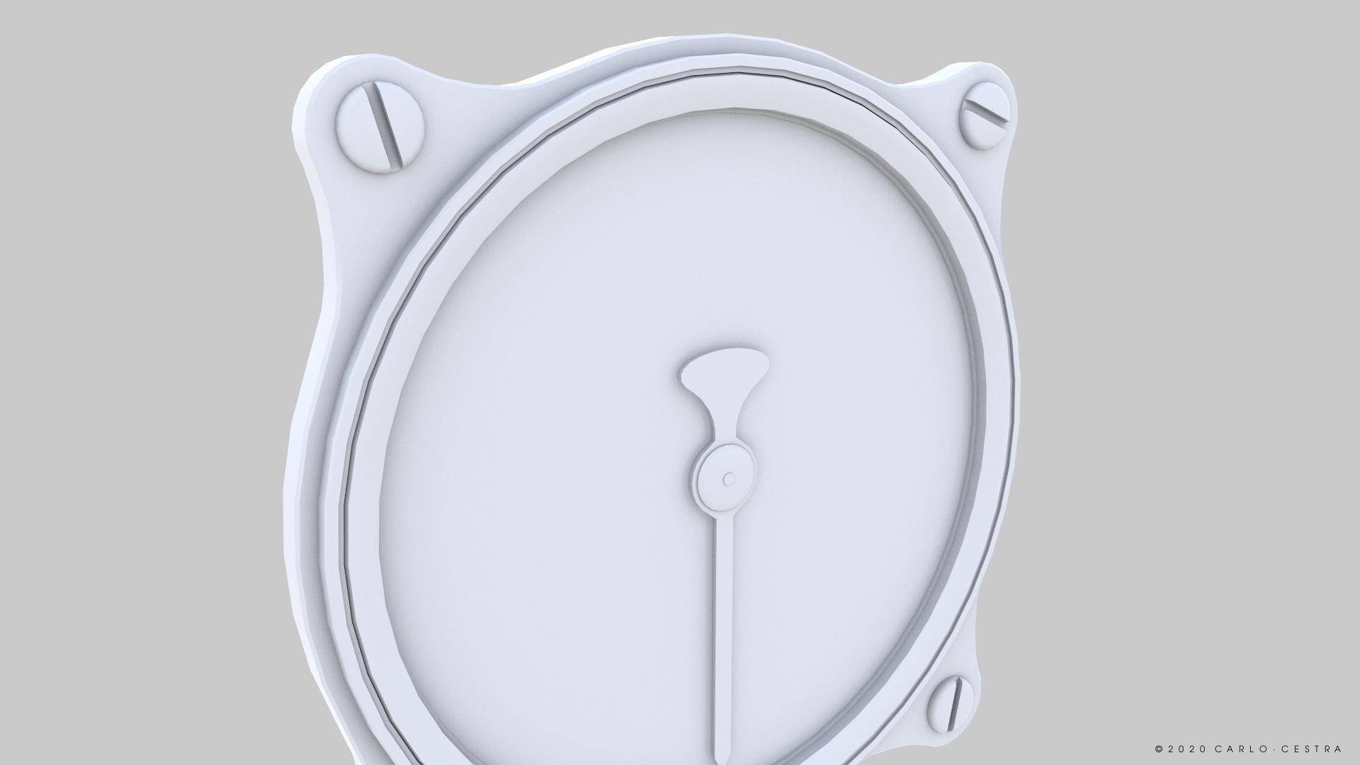 GERMAN AIRSPEED INDICATOR Low-poly 3D model_13