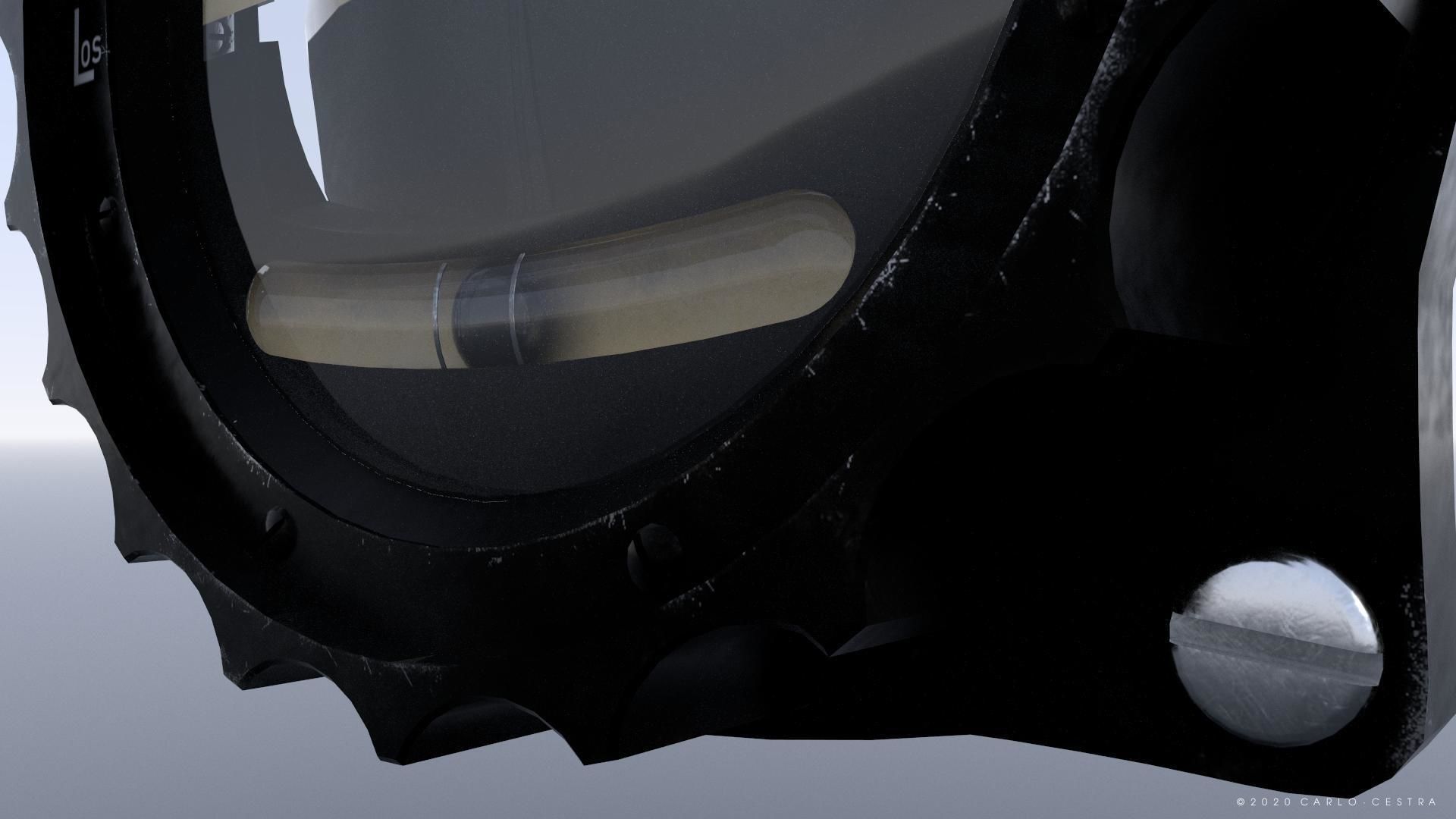 GERMAN ARTIFICIAL HORIZON GAUGE Low-poly 3D model_4