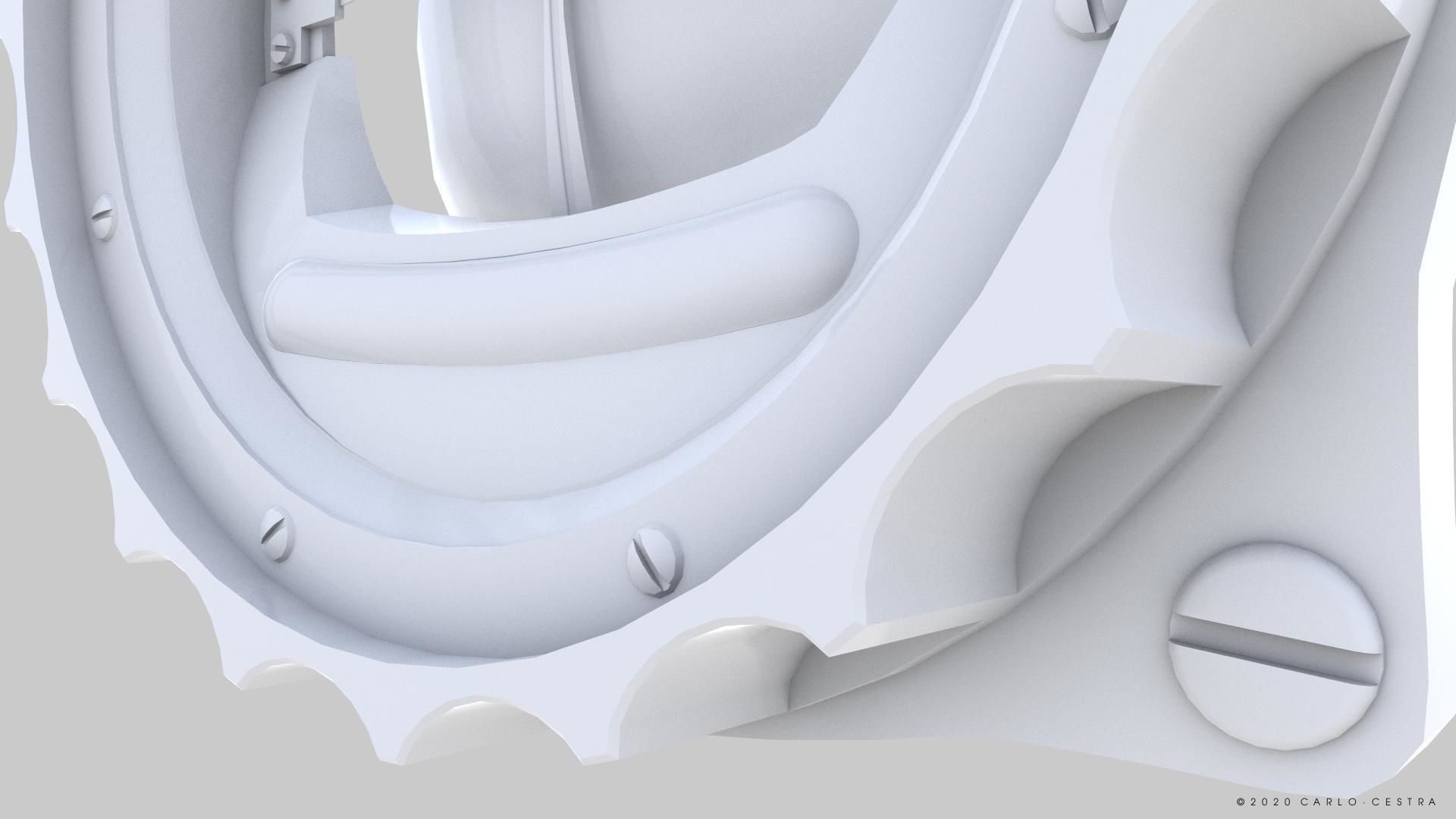 GERMAN ARTIFICIAL HORIZON GAUGE Low-poly 3D model_14