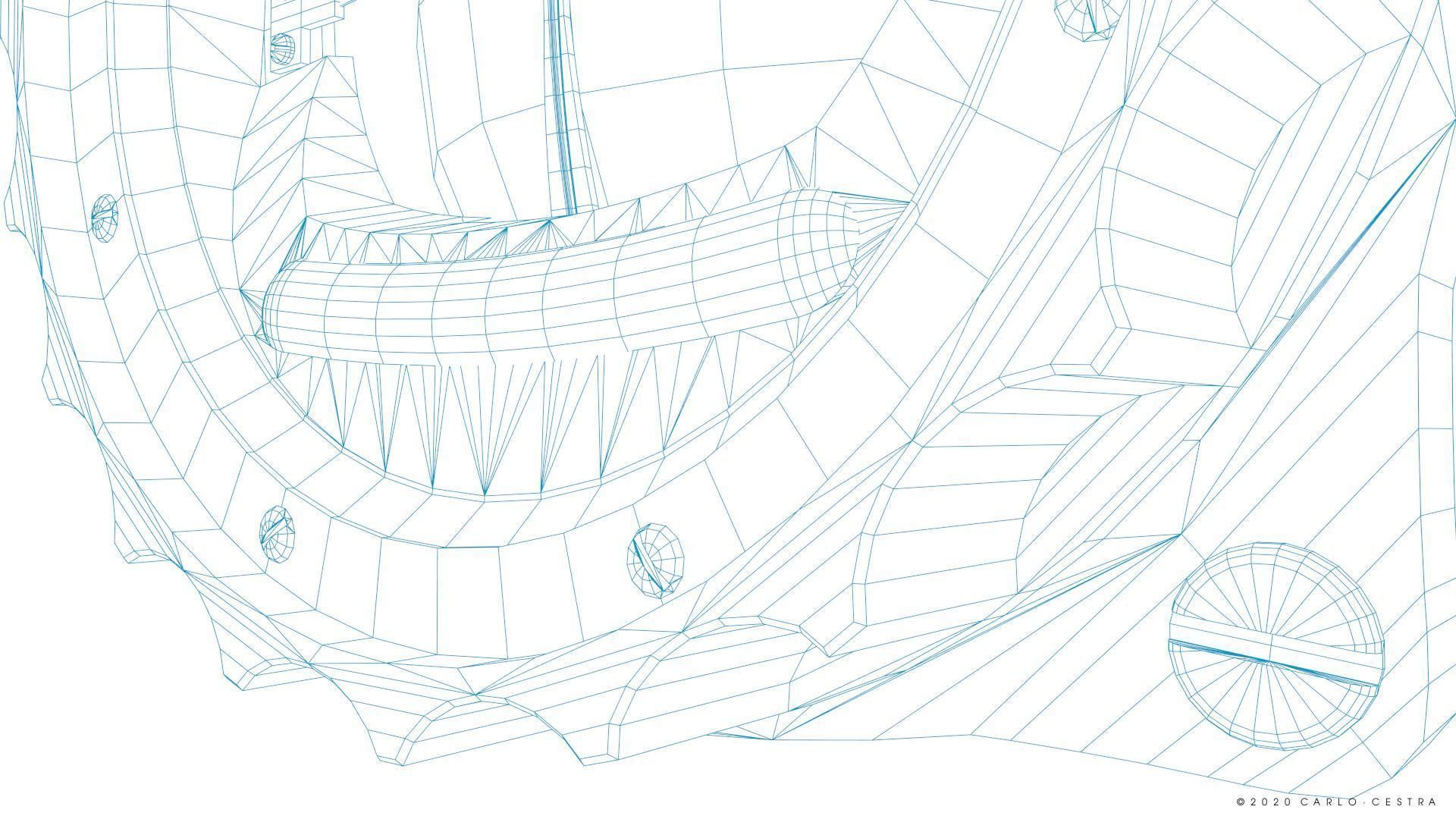 GERMAN ARTIFICIAL HORIZON GAUGE Low-poly 3D model_19