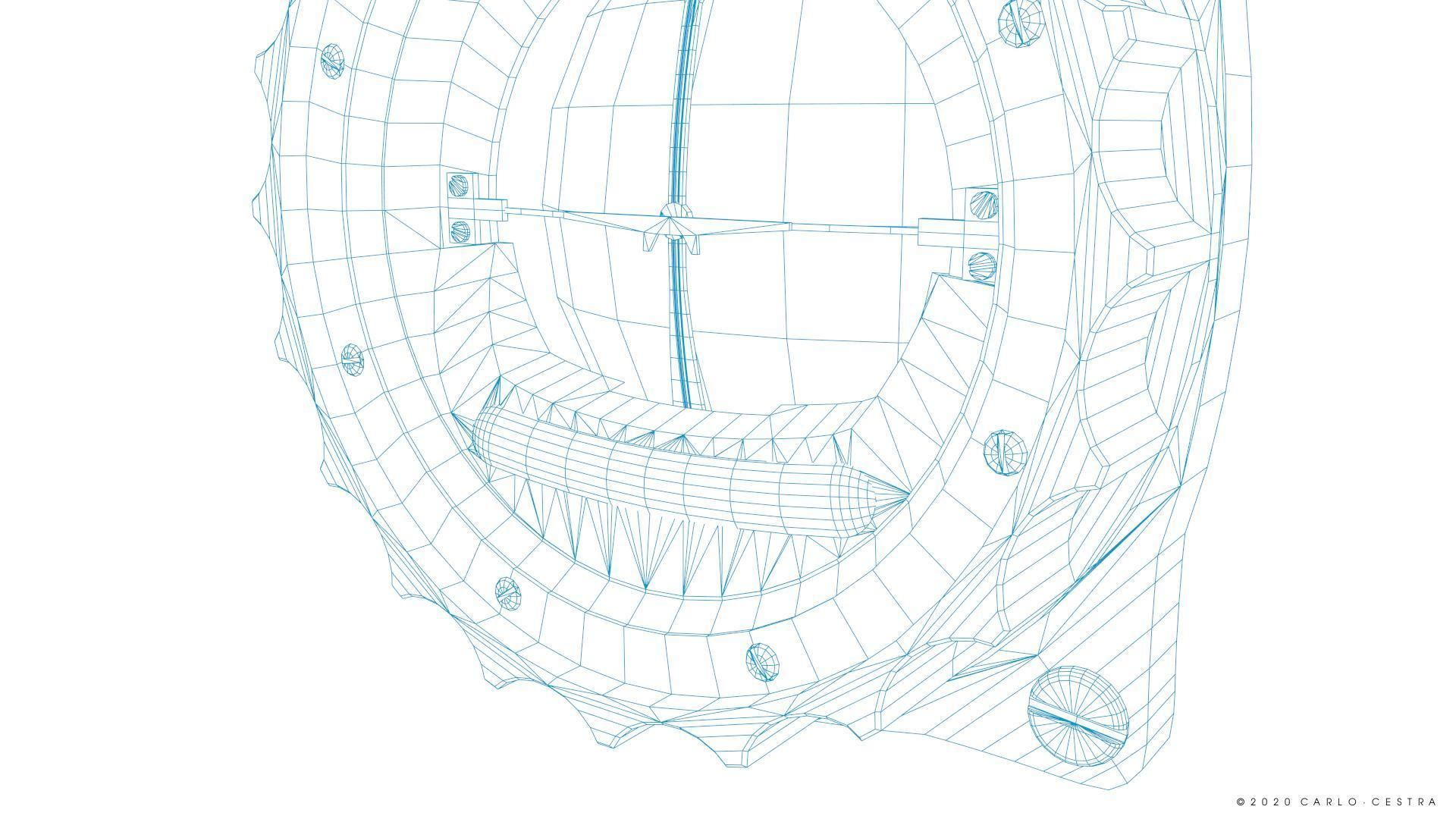 GERMAN ARTIFICIAL HORIZON GAUGE Low-poly 3D model_18