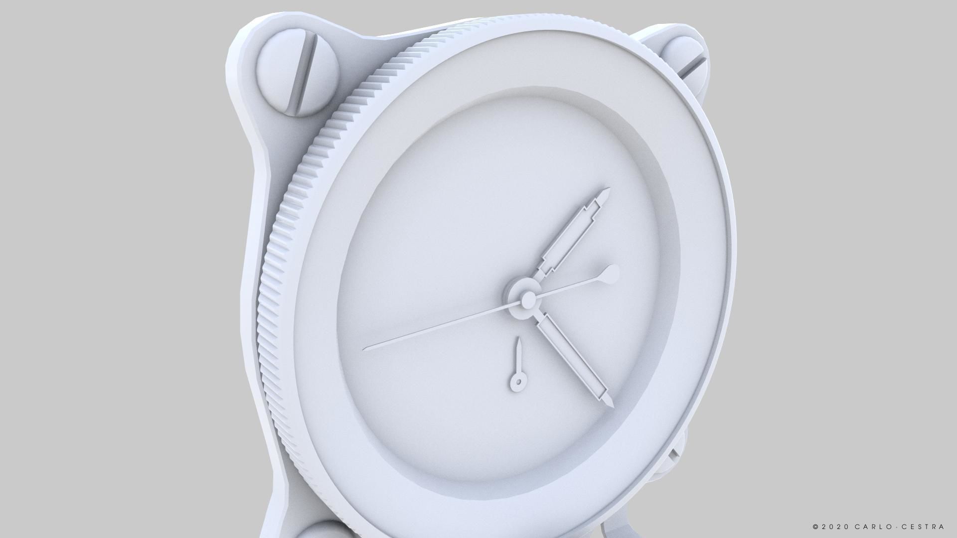 GERMAN CLOCK GAUGE Low-poly 3D model_14