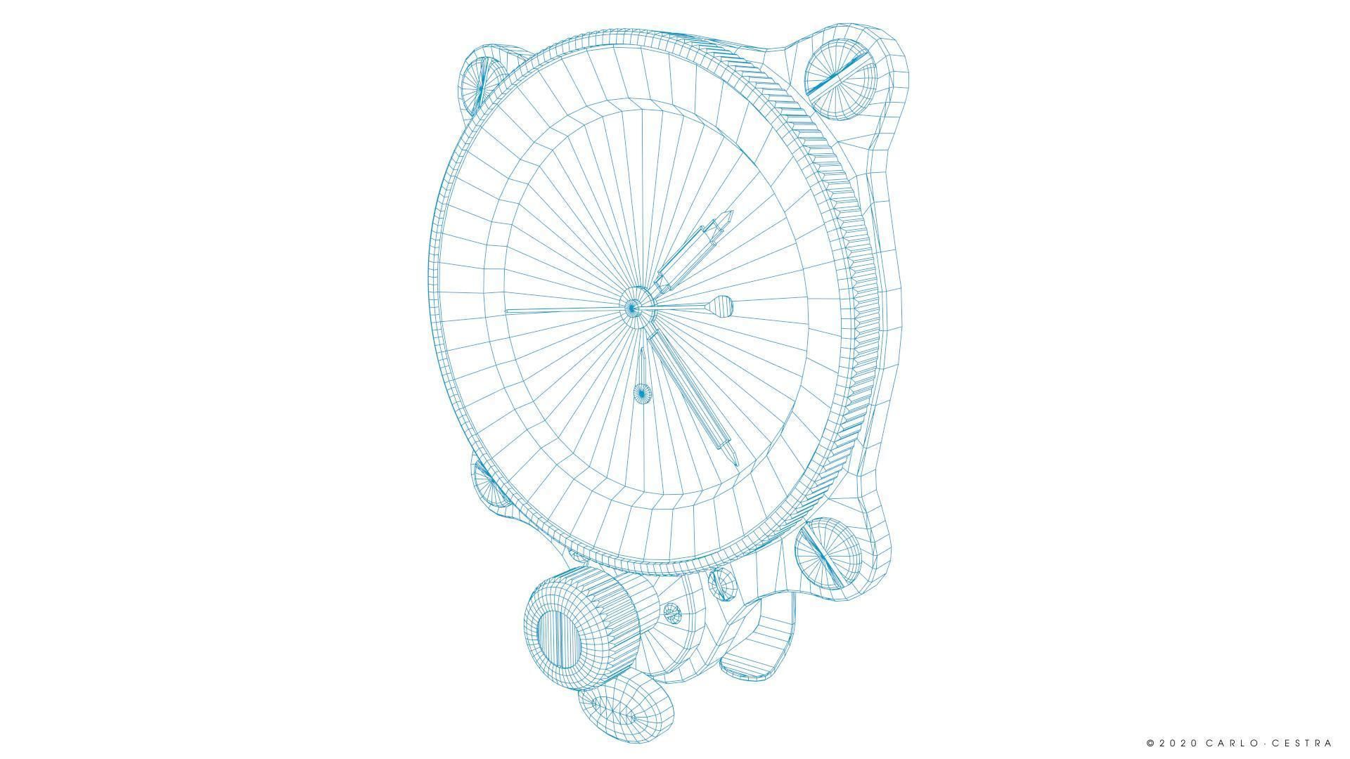 GERMAN CLOCK GAUGE Low-poly 3D model_15