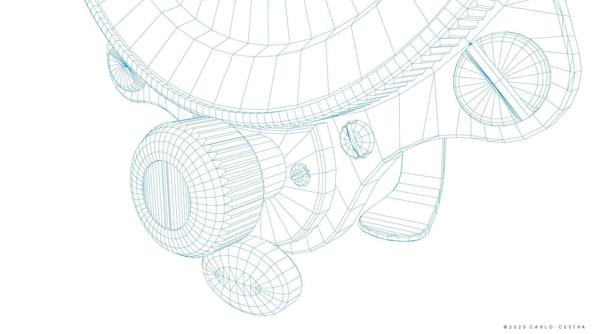 GERMAN CLOCK GAUGE Low-poly 3D model_16