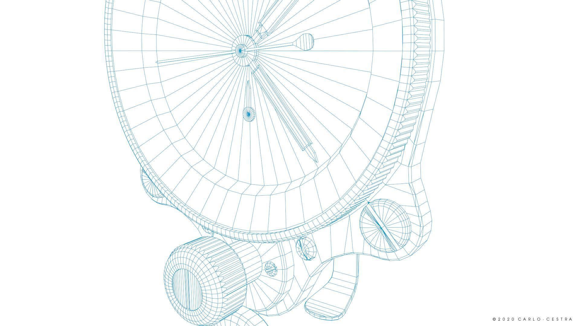 GERMAN CLOCK GAUGE Low-poly 3D model_17