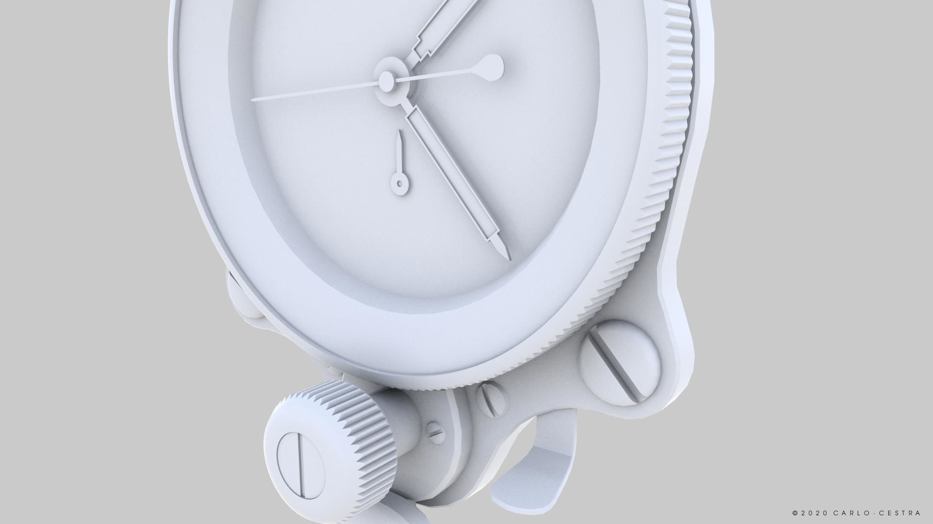 GERMAN CLOCK GAUGE Low-poly 3D model_13