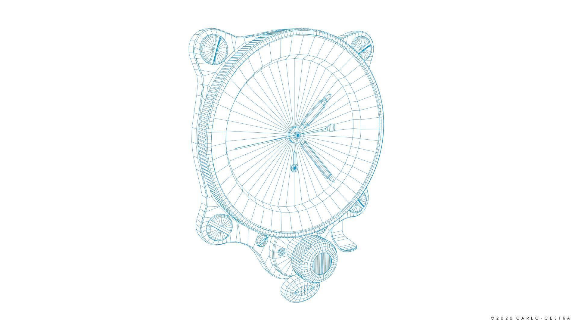 GERMAN CLOCK GAUGE Low-poly 3D model_18