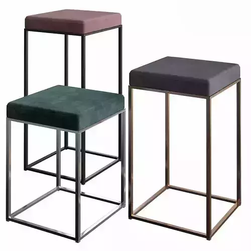 Hardy Bar Stool Meridiani low poly 3d model Low-poly 3D model