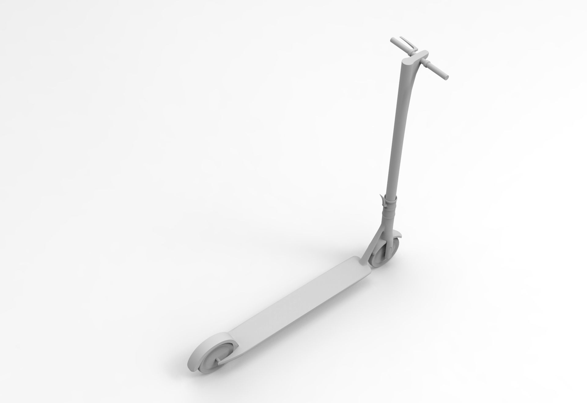 Scooter with wheels Low-poly 3D model_8