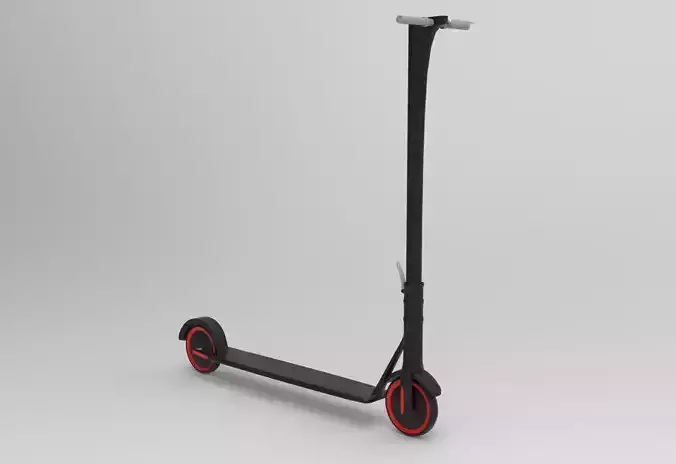 Scooter with wheels Low-poly 3D model