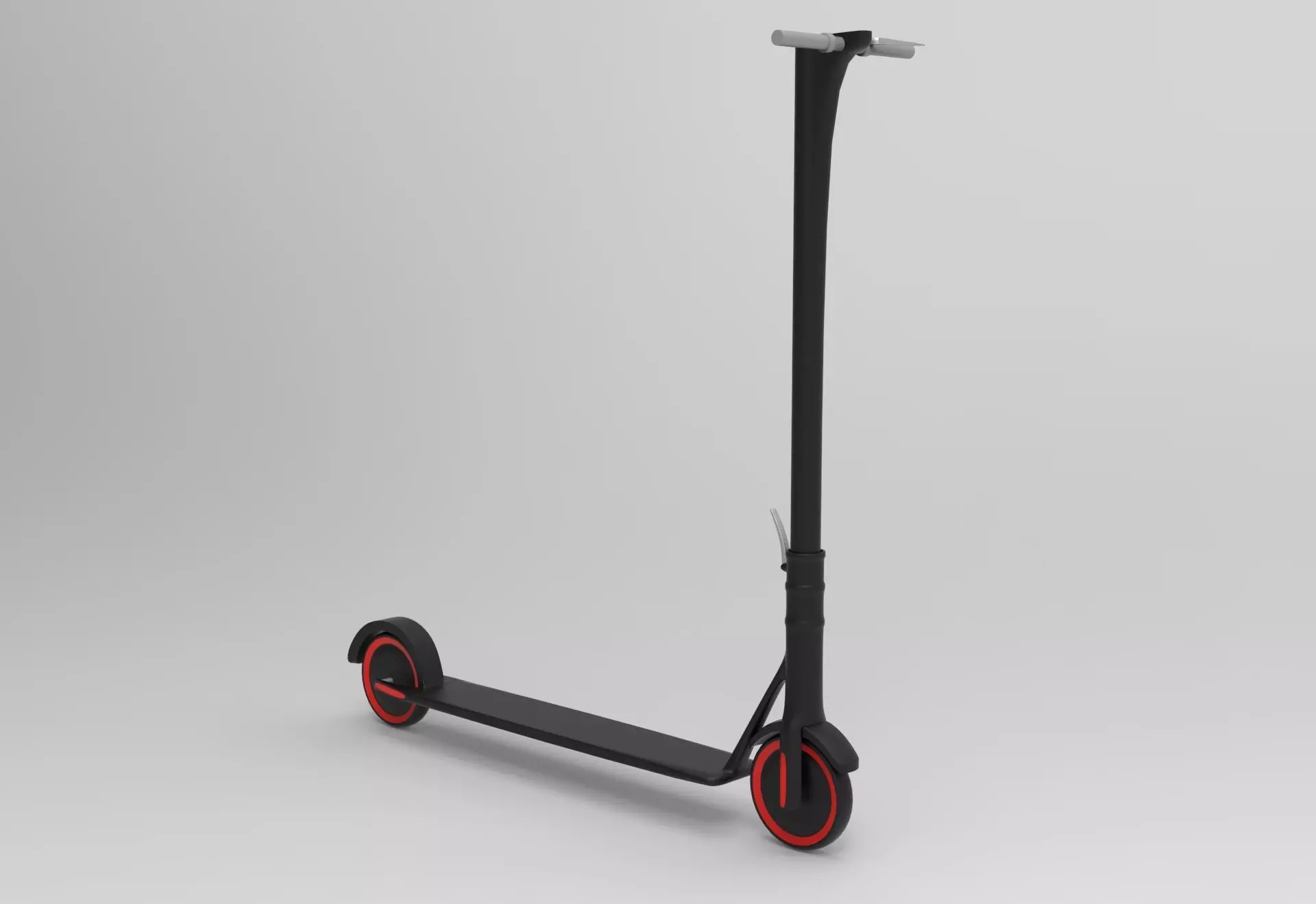 Scooter with wheels Low-poly 3D model_0