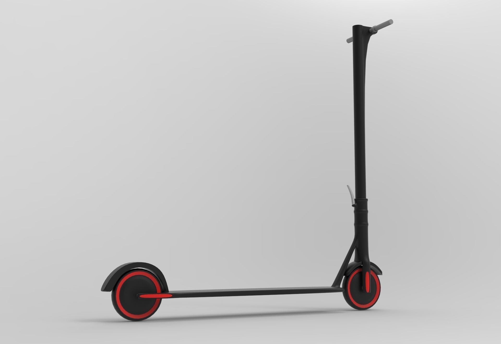 Scooter with wheels Low-poly 3D model_3