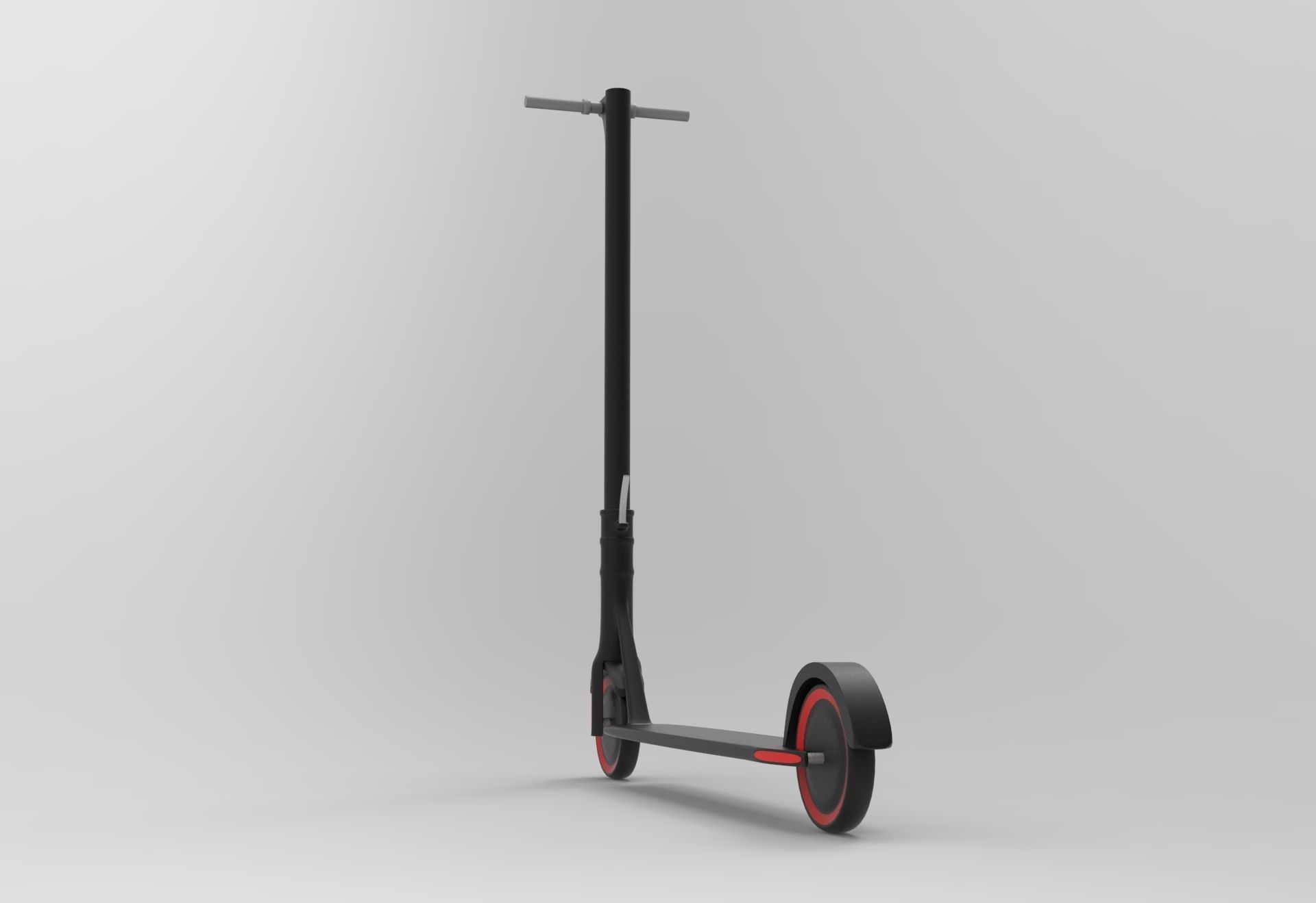 Scooter with wheels Low-poly 3D model_2
