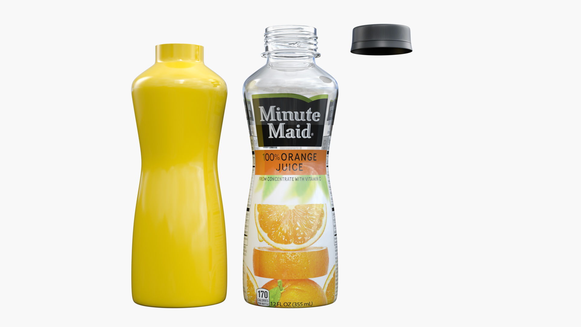 Minute Maid Bottle Low-poly 3D model_3