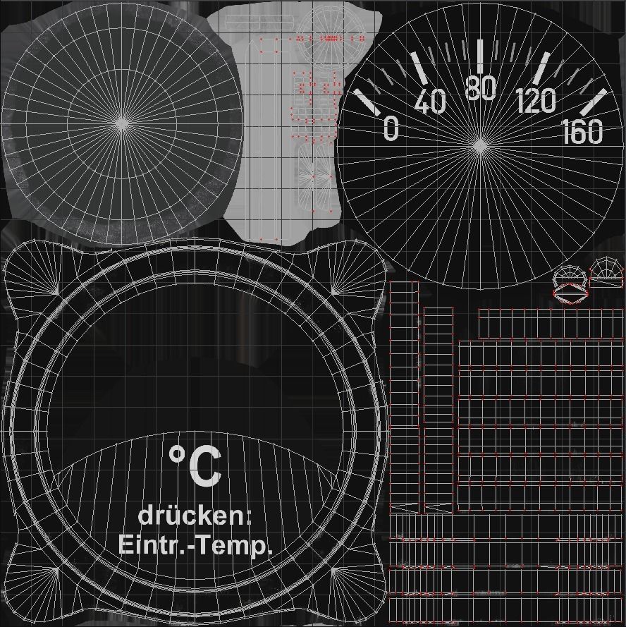 GERMAN OIL TEMPERATURE GAUGE Low-poly 3D model_5