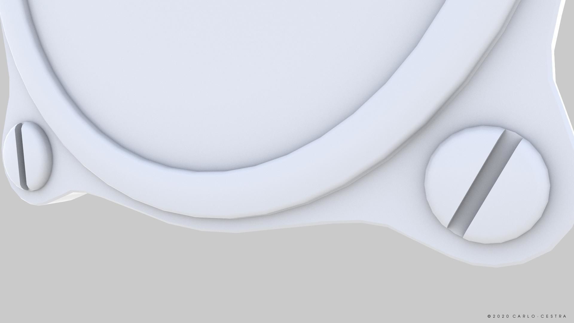 GERMAN OIL TEMPERATURE GAUGE Low-poly 3D model_12