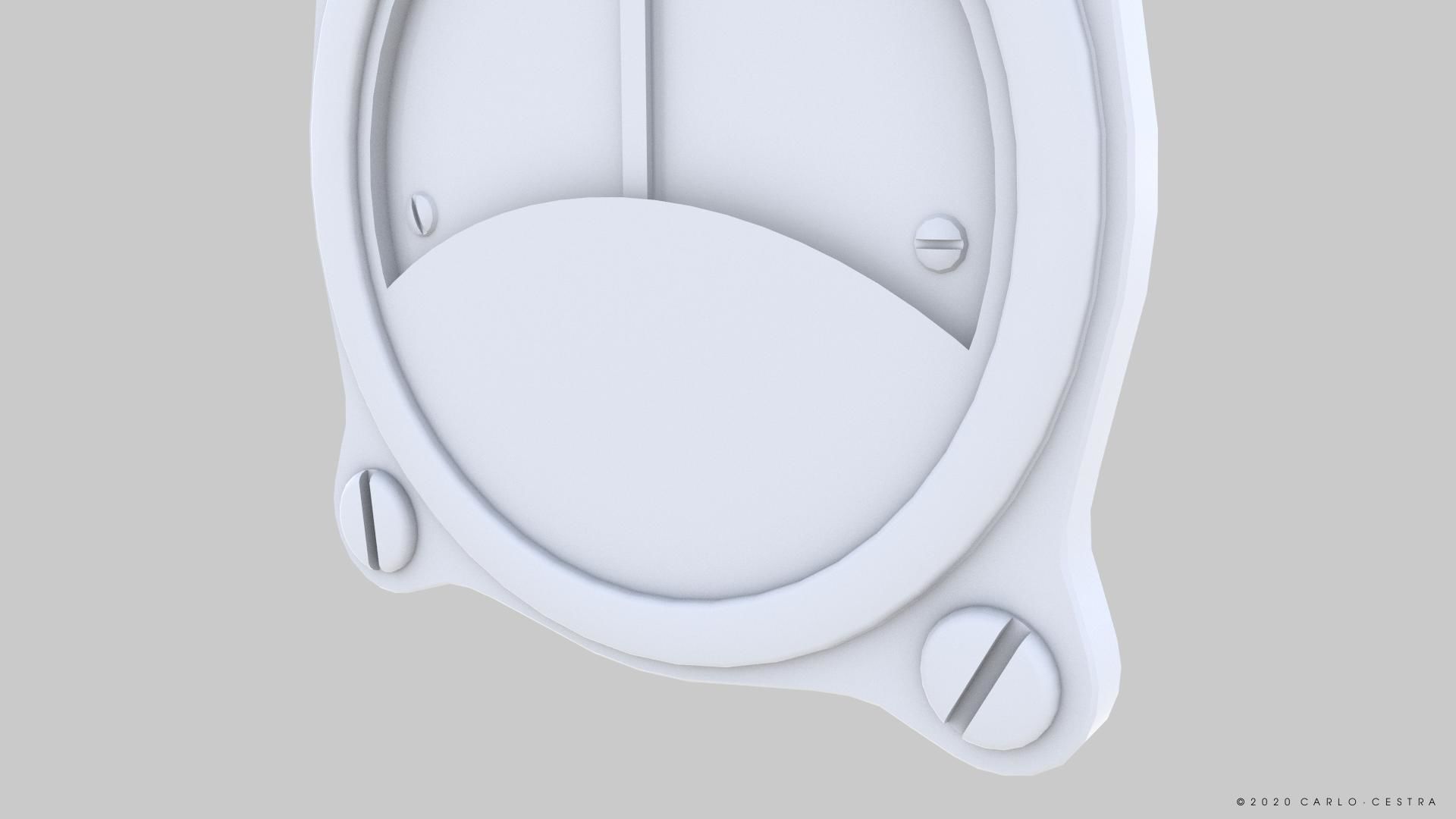 GERMAN OIL TEMPERATURE GAUGE Low-poly 3D model_11