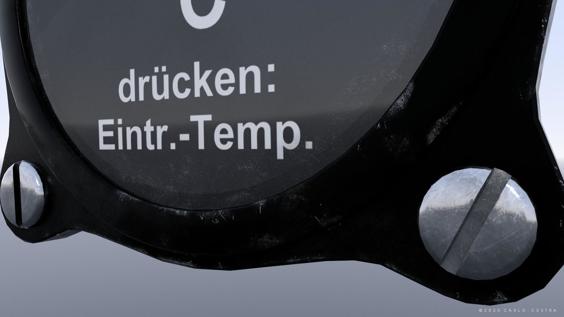 GERMAN OIL TEMPERATURE GAUGE Low-poly 3D model_4