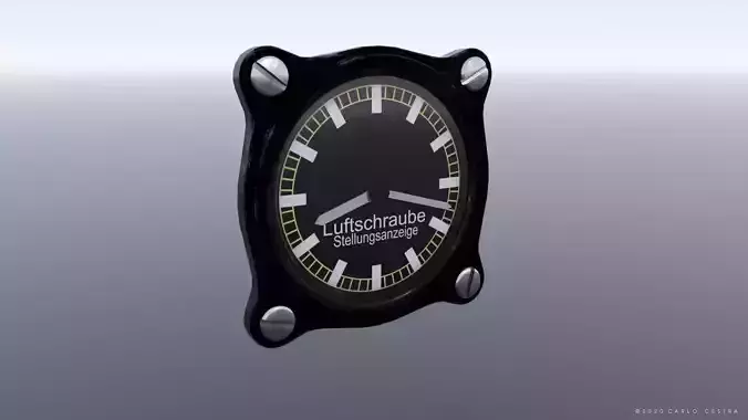 GERMAN PROPELLER PITCH INDICATOR Low-poly 3D model