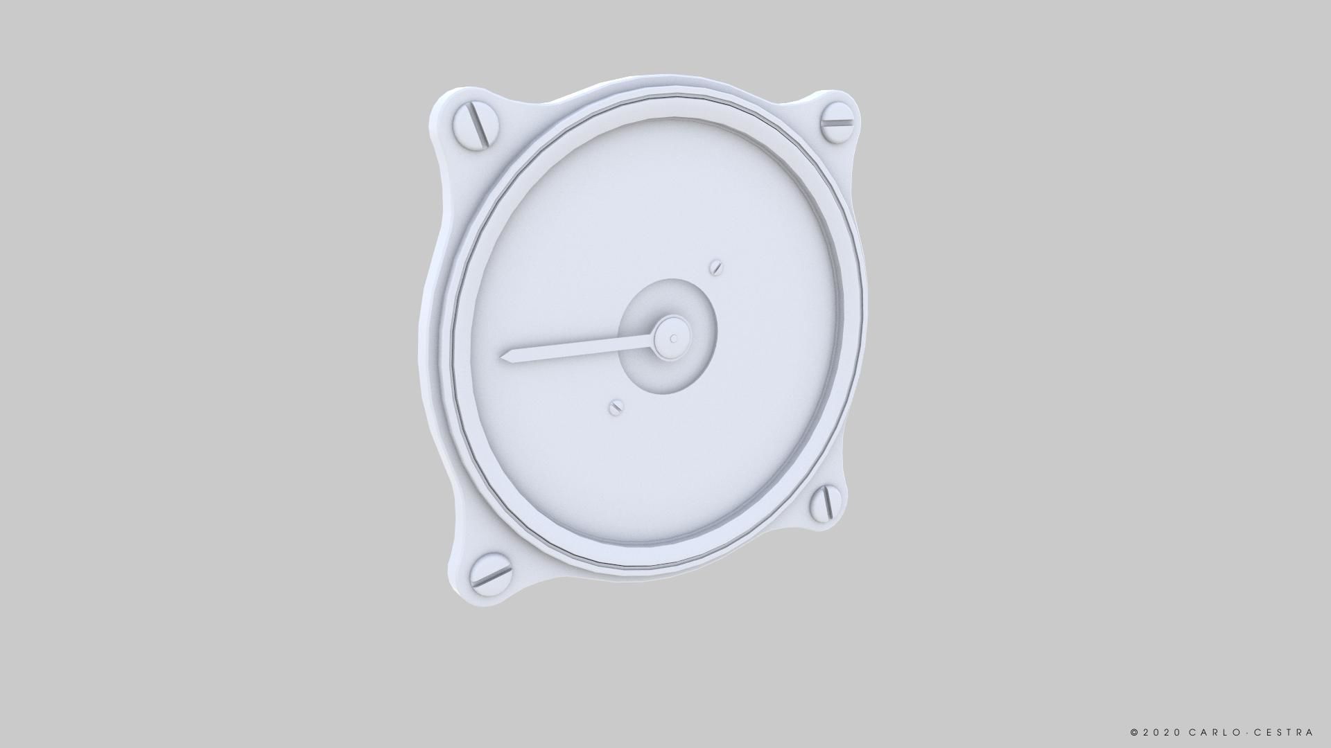 GERMAN RATE OF CLIMB INDICATOR Low-poly 3D model_12