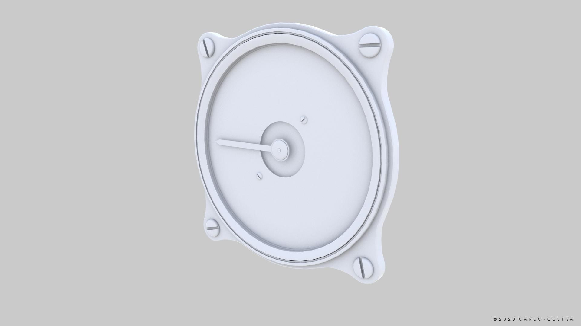 GERMAN RATE OF CLIMB INDICATOR Low-poly 3D model_11