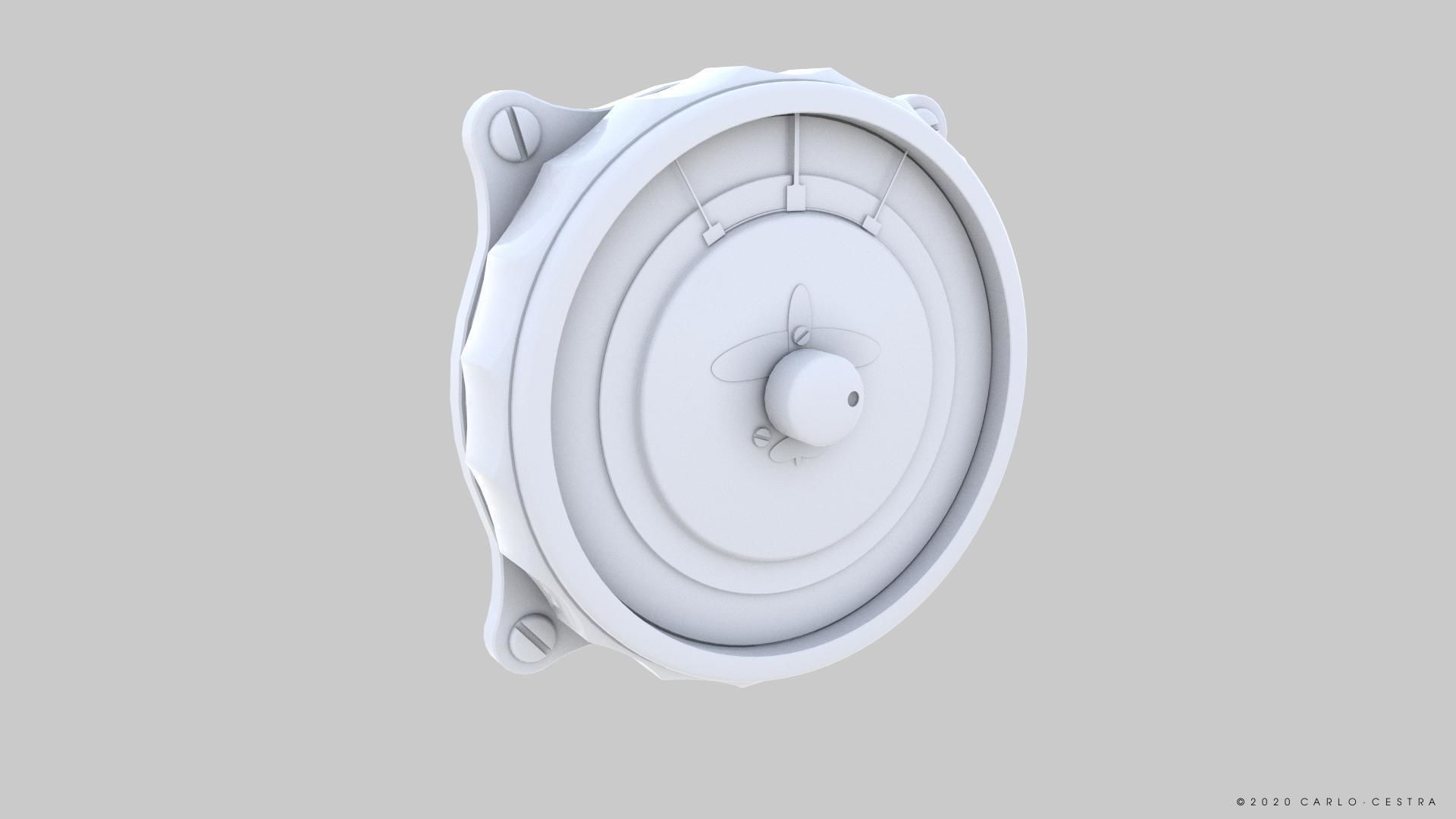 GERMAN REPEATER COMPASS GAUGE Low-poly 3D model_12
