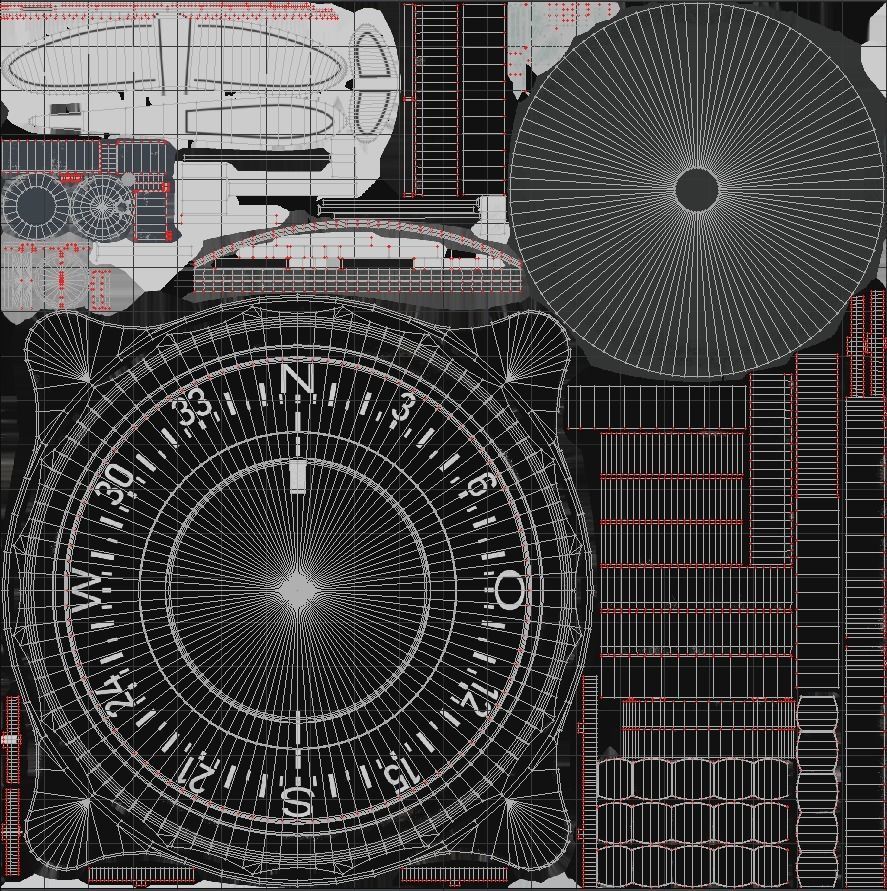GERMAN REPEATER COMPASS GAUGE Low-poly 3D model_5