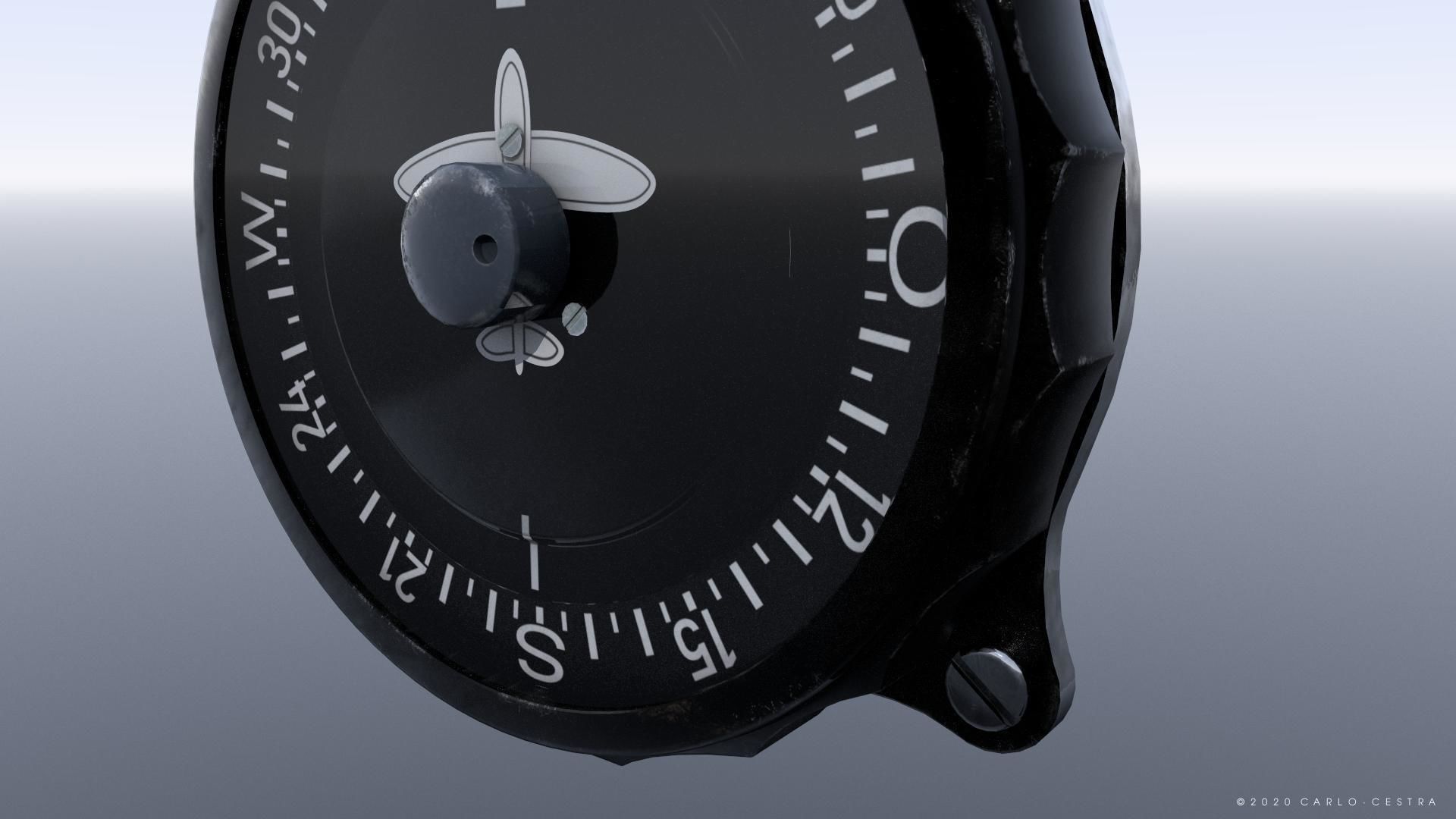 GERMAN REPEATER COMPASS GAUGE Low-poly 3D model_3