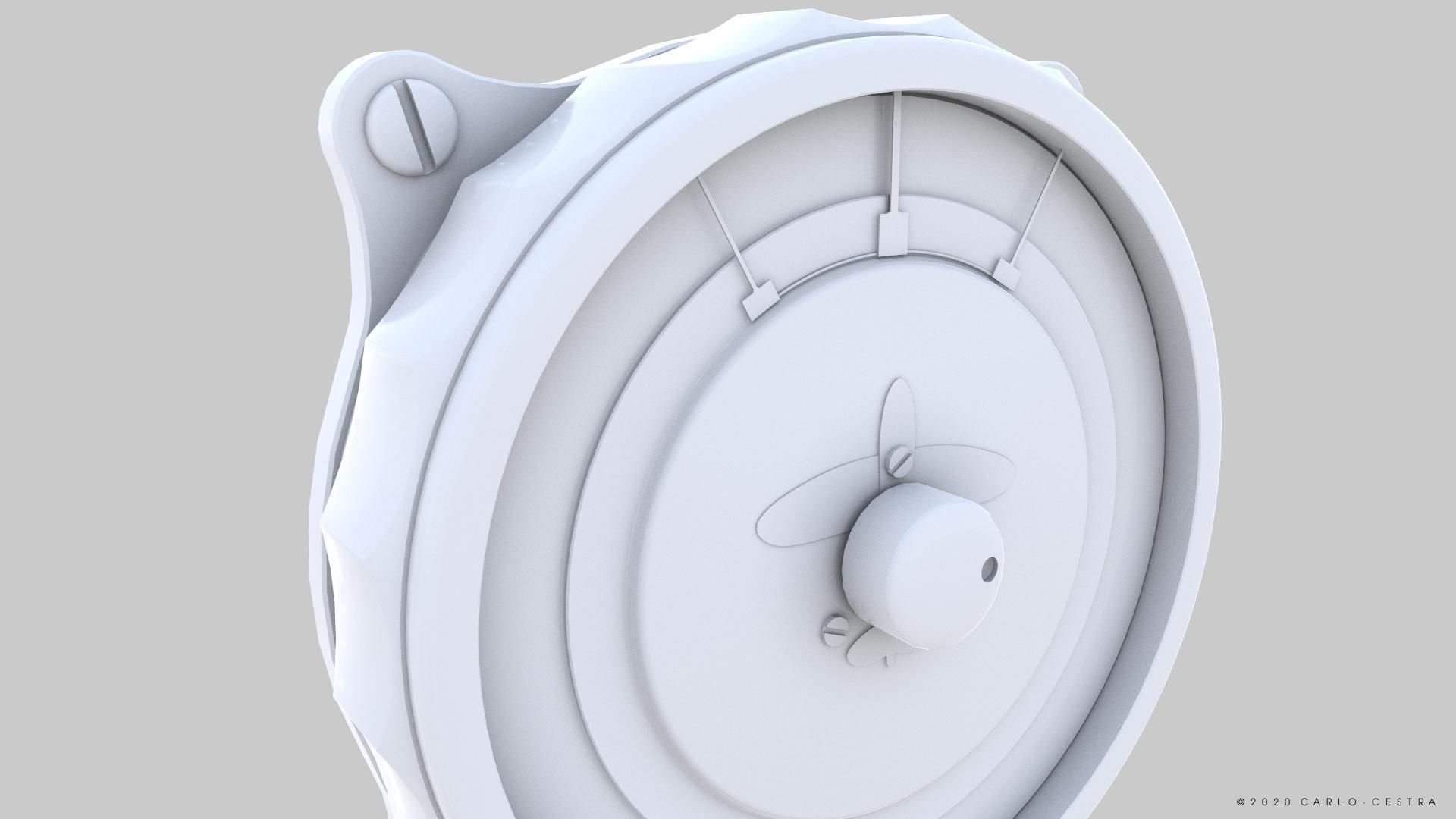 GERMAN REPEATER COMPASS GAUGE Low-poly 3D model_14