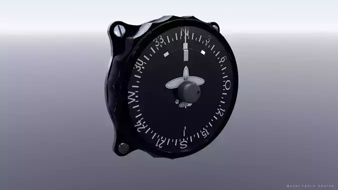 GERMAN REPEATER COMPASS GAUGE Low-poly 3D model