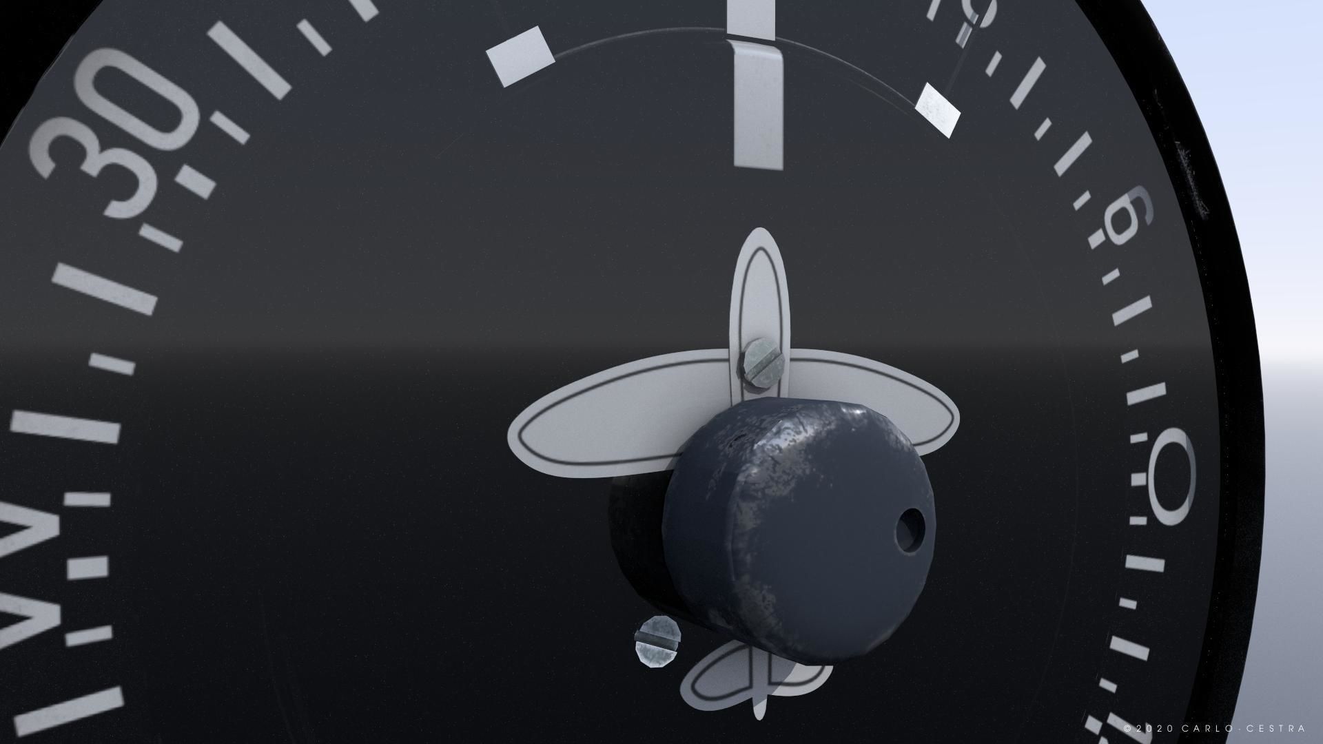 GERMAN REPEATER COMPASS GAUGE Low-poly 3D model_4