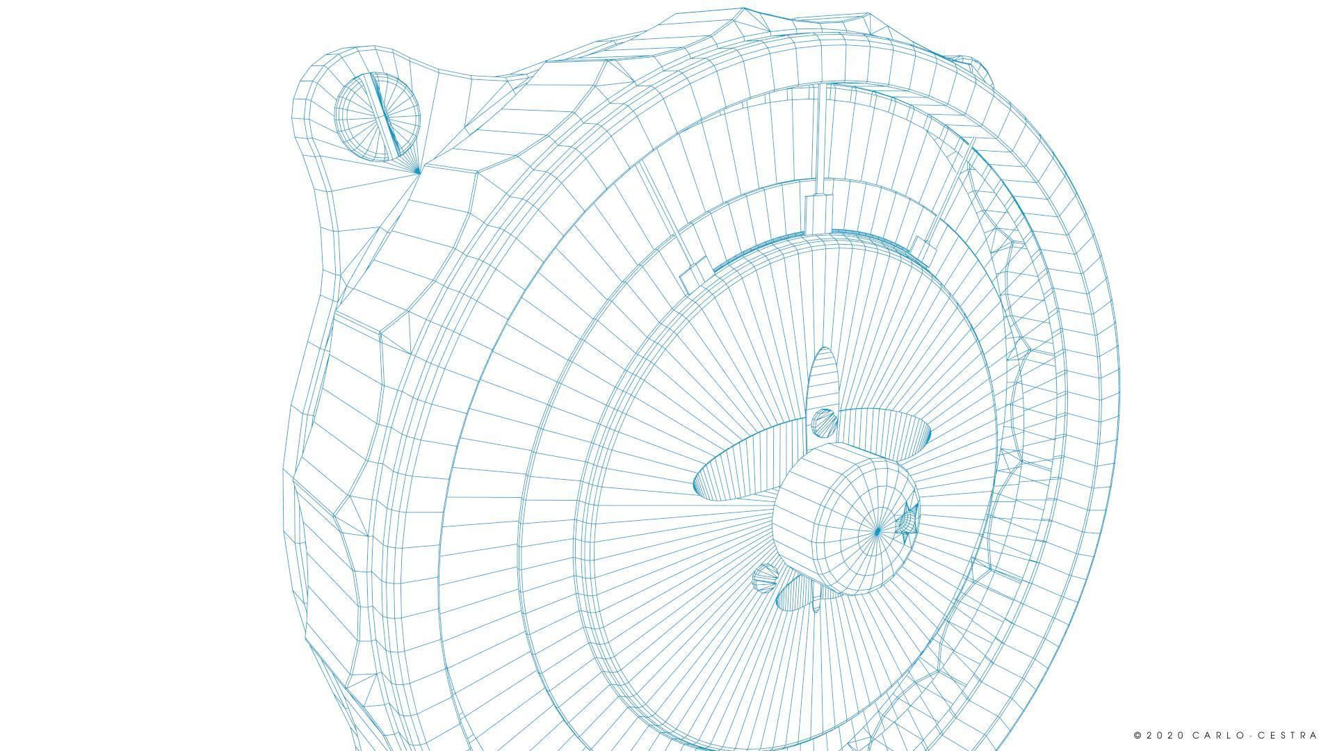 GERMAN REPEATER COMPASS GAUGE Low-poly 3D model_19