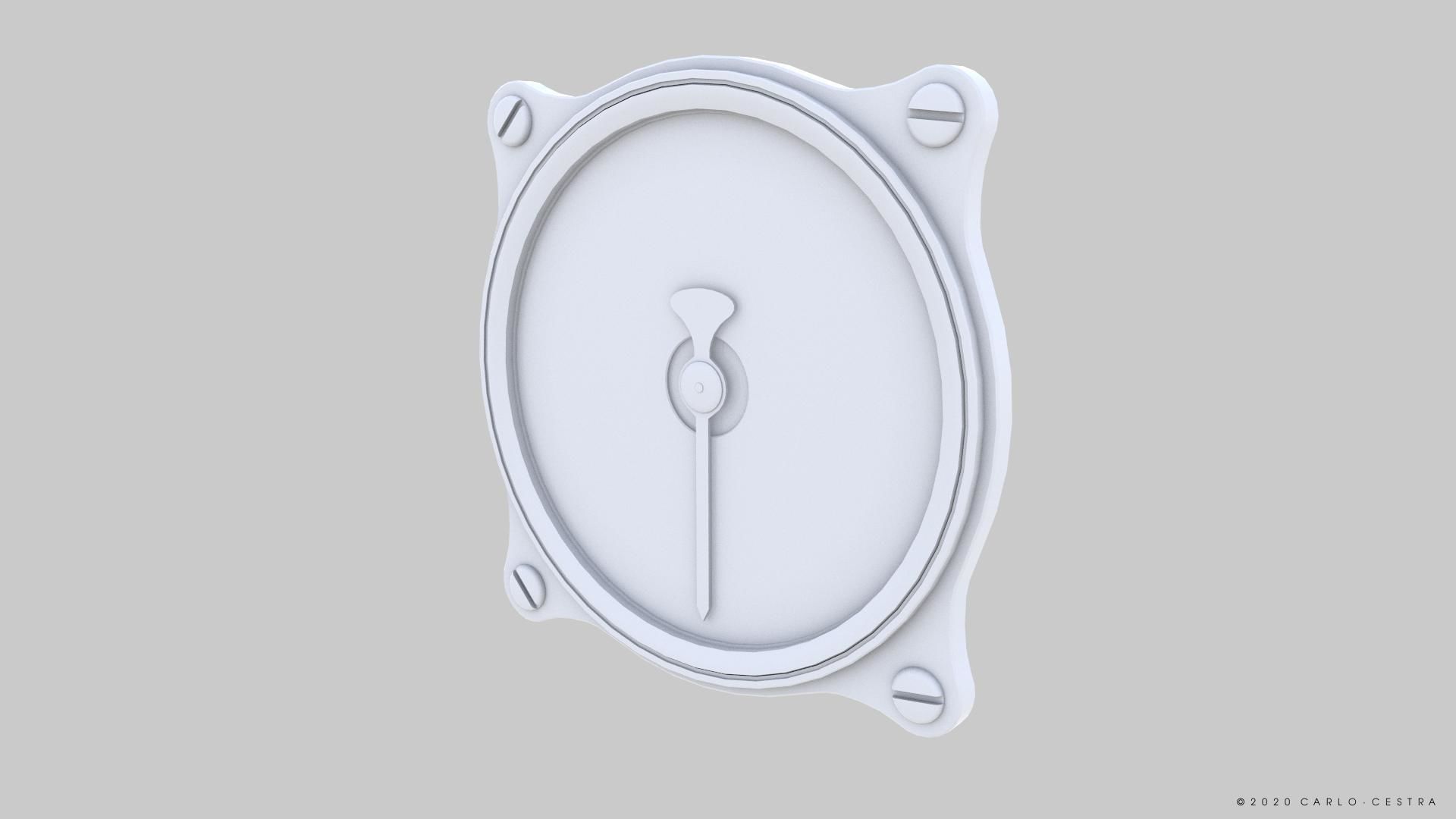 GERMAN TACHOMETER GAUGE Low-poly 3D model_14