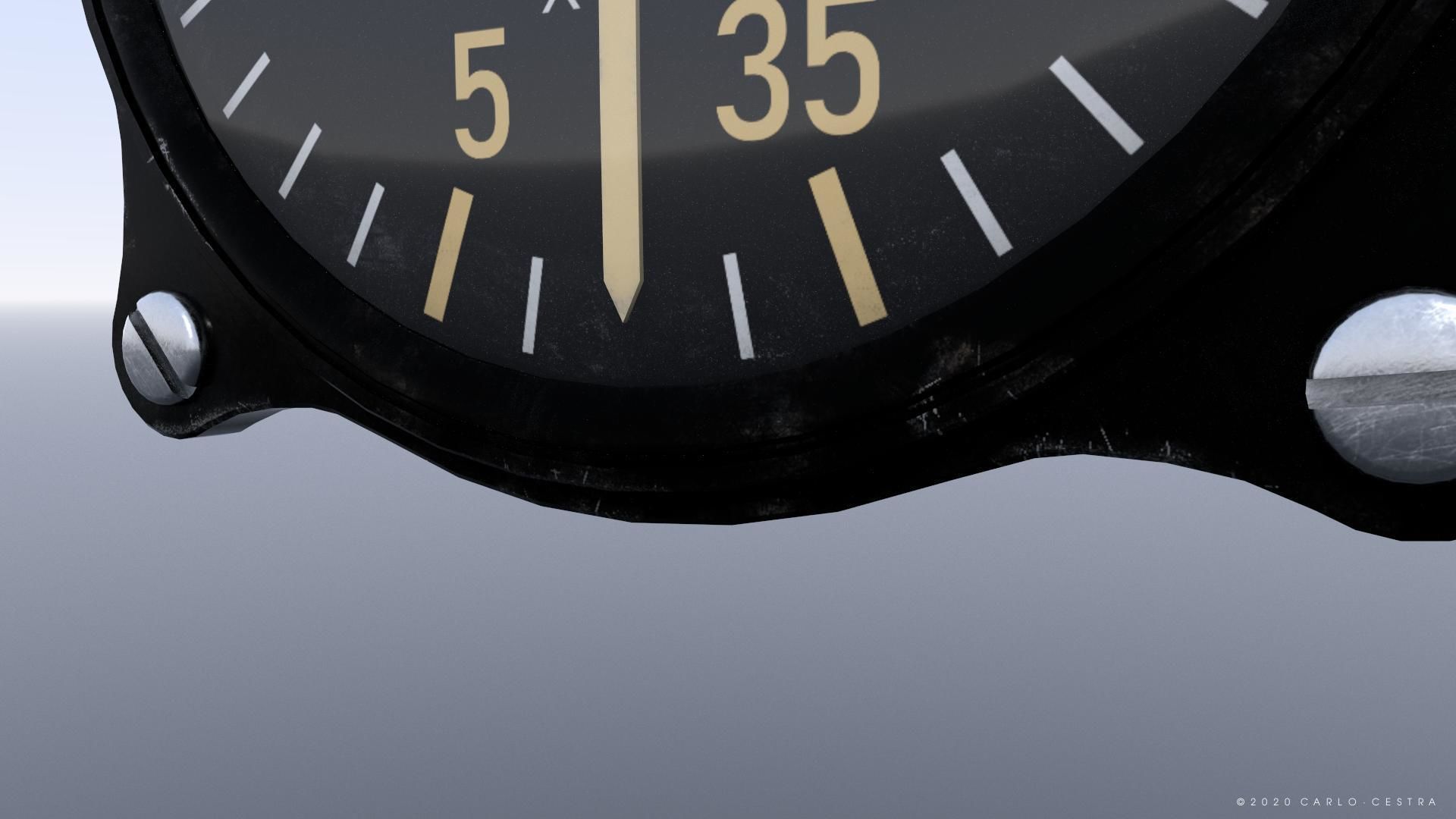 GERMAN TACHOMETER GAUGE Low-poly 3D model_4