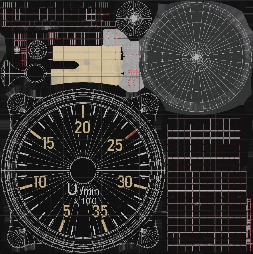 GERMAN TACHOMETER GAUGE Low-poly 3D model_5
