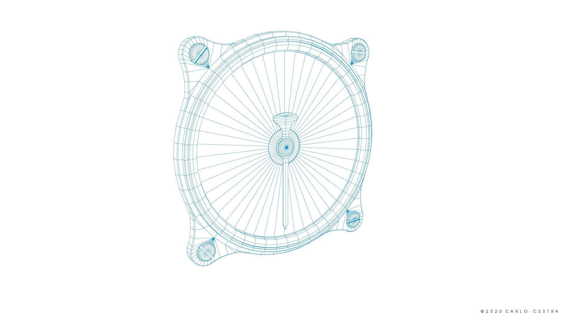 GERMAN TACHOMETER GAUGE Low-poly 3D model_16